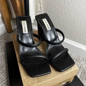 Steve Madden Black Strappy Heels